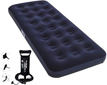 Matelas Gonflable, 1 Place, Bleu, 22 x 188 x 99 cm